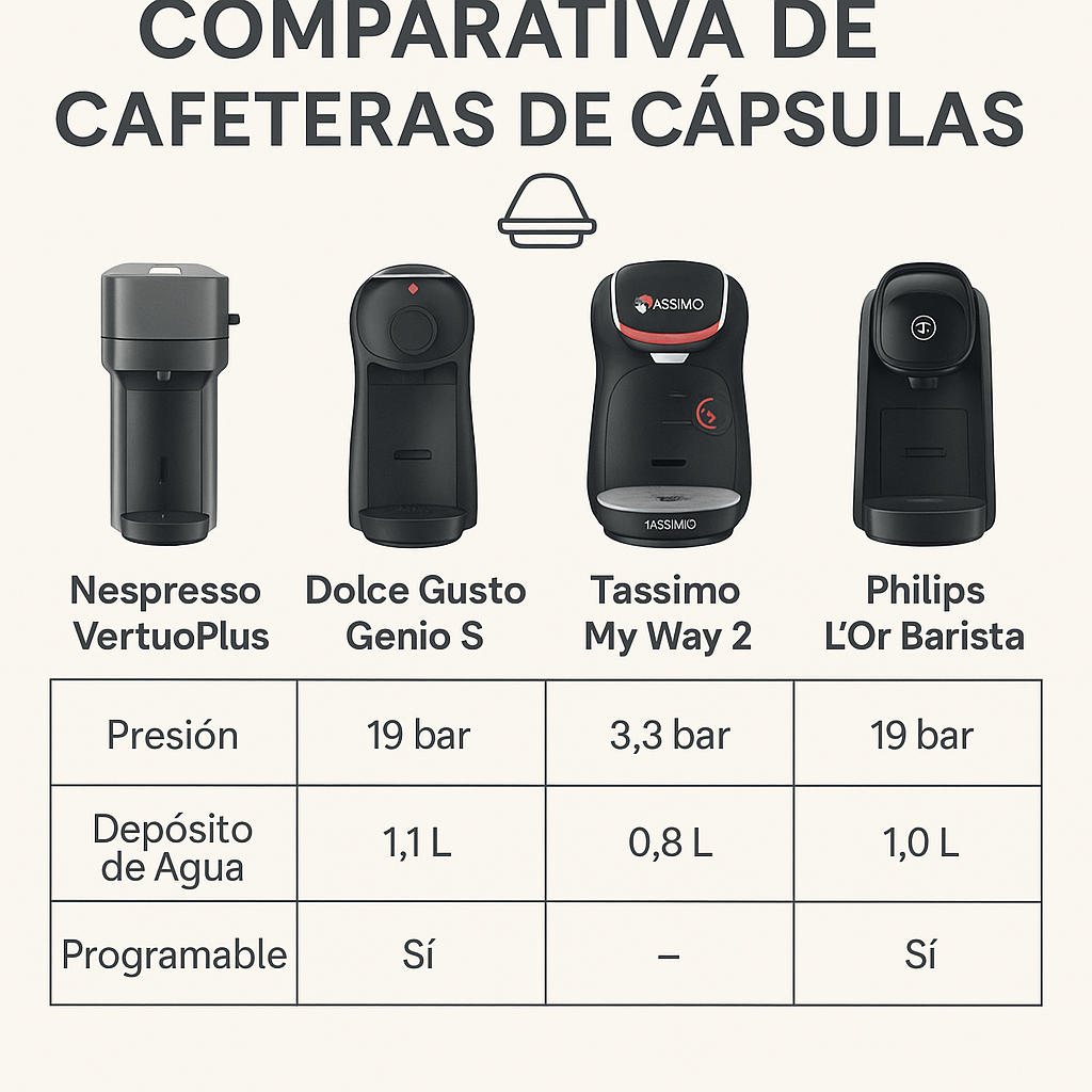 comparativa de cafeteras de cápsulas