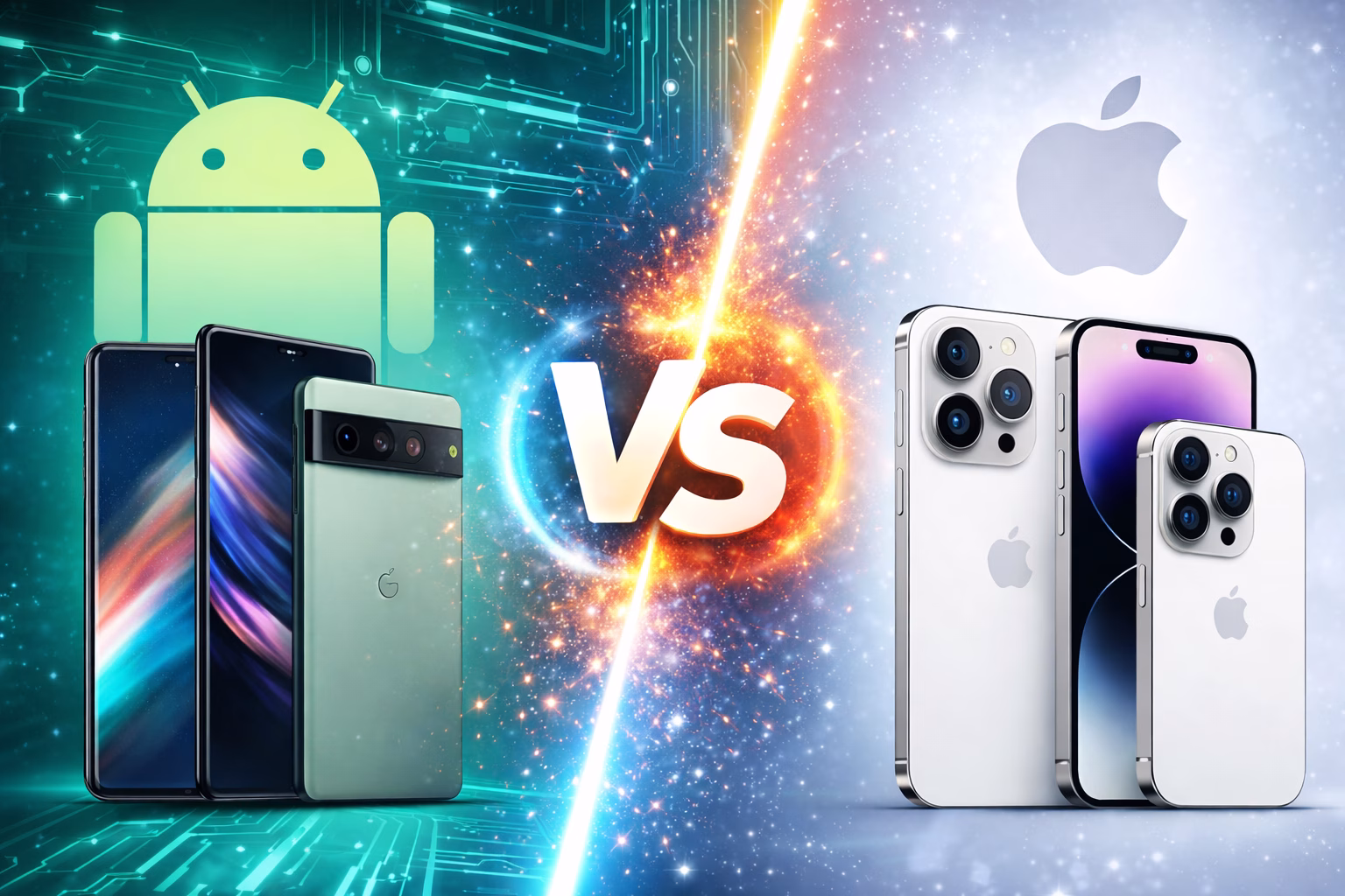 Comparación entre android e iphone